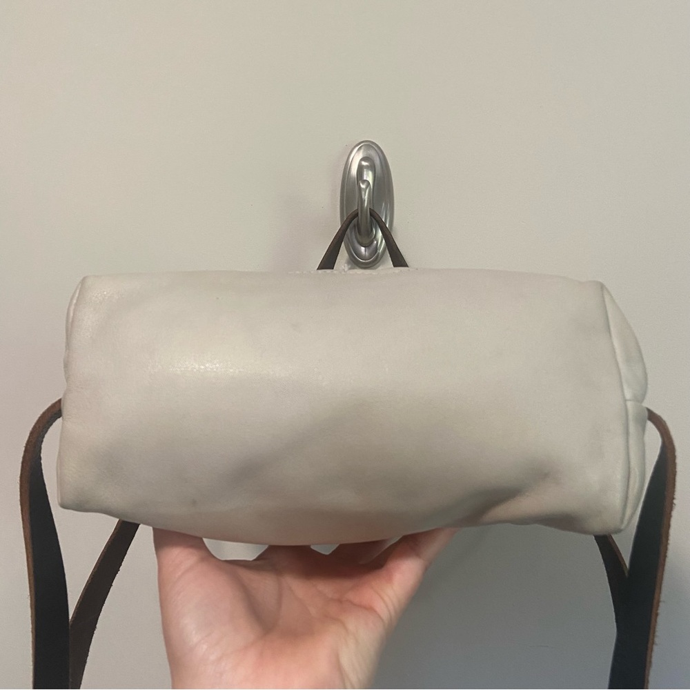 RARE Sord WHITE Leather Minimalist Backpack - Picture 7 of 11